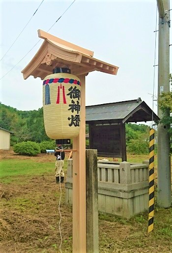 阿波市　日吉神明神社　御神灯提灯掛